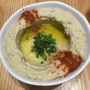 Gluten-free hummus from Sunnin Lebanese Cafe